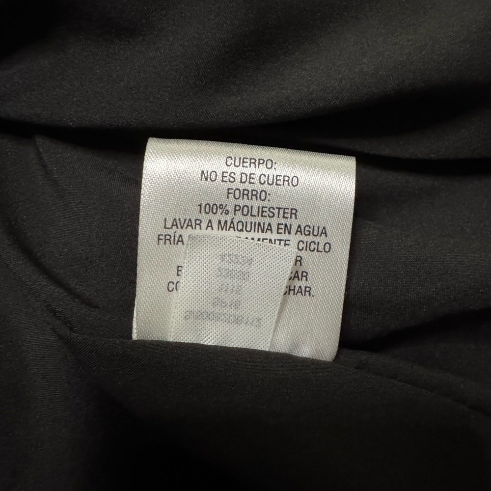 Faux Leather Thalia Sodi Moto Jacket Women's XL Black Open-front Gold Accent - Picture 8 of 9